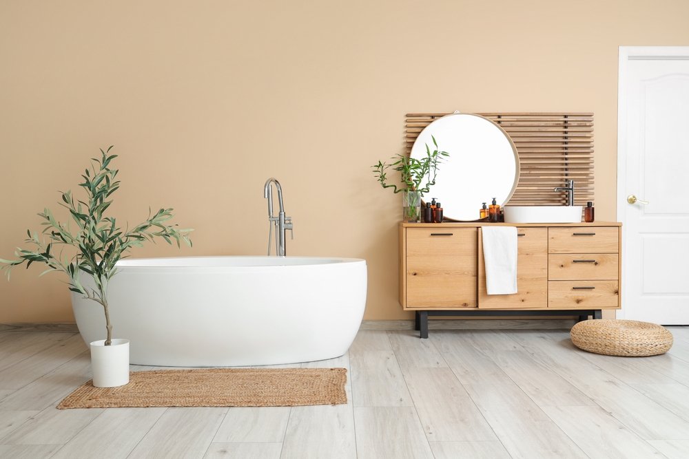 Fleece Behang badkamer