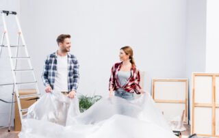 Fleece Behang verven.