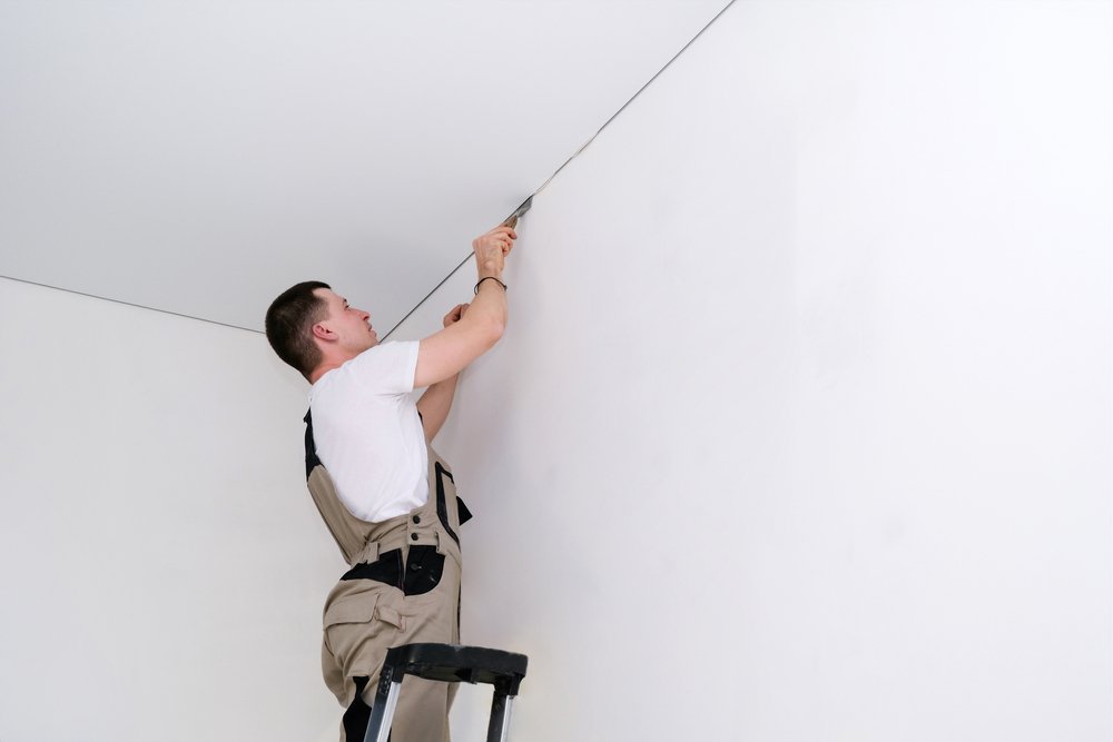 Fleece Behang plafond.