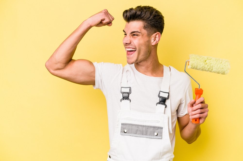 Fleece Behang aanbrengen.